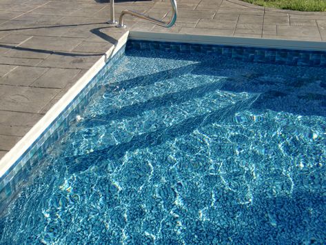 Corner Stairs Vinyl Liner Indianapolis Corner Steps In Pool, Vinyl Liner Pool With Tanning Ledge, Vinyl Liner Inground Pool, Pool Steps Inground, Vinyl Pools Inground, Latham Pool Liners Inground Colors, Stairs Vinyl, Swimming Pool Steps, Merlin Industries Pool Liners