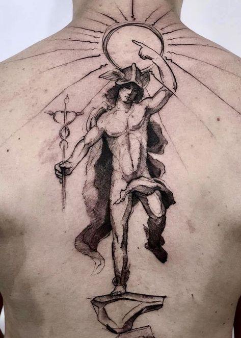 Hermes Tattoo, Taurus Bull Tattoos, Emo Tattoos, Ma Tattoo, Think Tattoo, Medieval Tattoo, Mary Tattoo, Occult Tattoo, Bull Tattoos