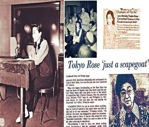 Who Is Tokyo Rose? [The Convicted and Pardoned Seditionist of WWII] - http://www.warhistoryonline.com/war-articles/tokyo-rose.html Tokyo Rose, Ww2 Propaganda, Leyte, American Women, Tokyo, History