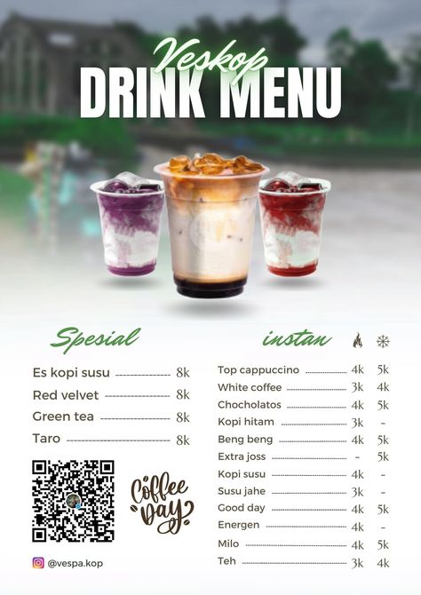 Cocok untuk anda yang lagi ngelak, dan butuh refreshing ringan Es Boba, Cake Shop Interior, Cafe Menu Boards, Menu Cafe, Iced Drinks Recipes, Menu Boards, Drinks Design, Cafe Menu, New Menu