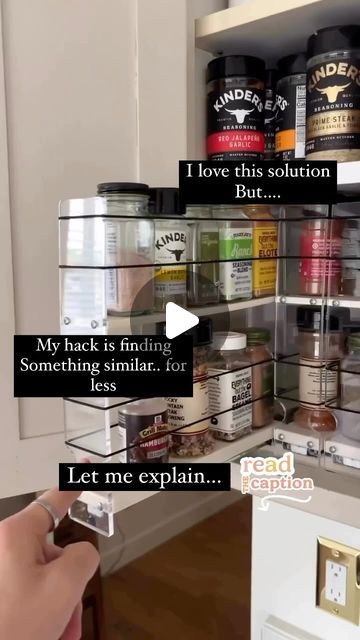 Gwendolyn Jones on Instagram: "Add em to the cart 🛒 Listen.. I love space saving  solutions that do exactly what they are intended to do.. save space and make life easier. However, I am always going an extra mile for clients especially if they are flexible, to find a similar solution for their price point, or that just saves them money and is still a great quality. But if you want to spend a little more… go with these first ones ♥️  Before you ask all can be found on Amazon… type in vertical spice rack pull out and of course price compare! ♥️  #organize#organized#declutter.#homesweethome#homehacks" Vertical Spice Rack, Pull Down Spice Rack, Pull Out Spice Rack, Instagram Add, Kitchen Pulls, Organize Declutter, Make Life Easier, Extra Mile, Space Saving Solutions