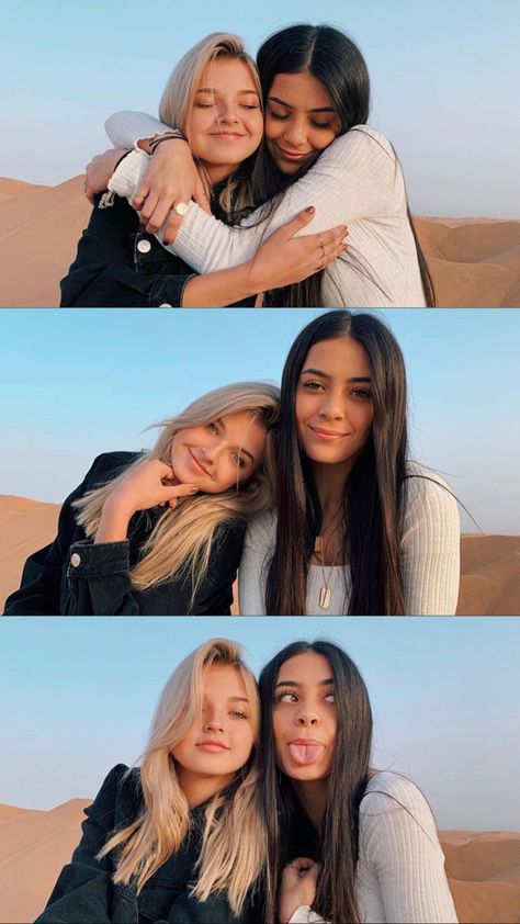 Poses For 2 Sisters, Poses For Pictures Instagram With Friends Selfie, Poses For Two Sisters, 2 Best Friend Photoshoot, Poses With Bestie Aesthetic, 2 Friend Photoshoot, Photo Poses For 2 Friends, Sister Goals Pictures, Poses For Friends Duo