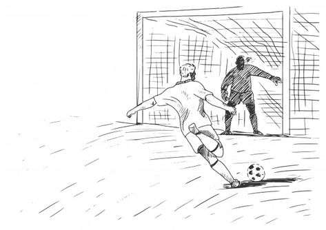 Hand drawing soccer illustration Soccer Drawing Ideas, Soccer Illustration Art, Sport Art Drawing, Arsenal Artwork, Soccer Art Drawing, Tips For Soccer, Soccer Illustration, Hand Background, Football Player Drawing