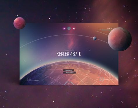 Orbit Space Game UI on Behance Universe Moodboard, 3d Web Design, Ui Ux Trends, Ux Interface Design, Hongik University, Space Games, Webpage Design, Affinity Designer, Website Themes