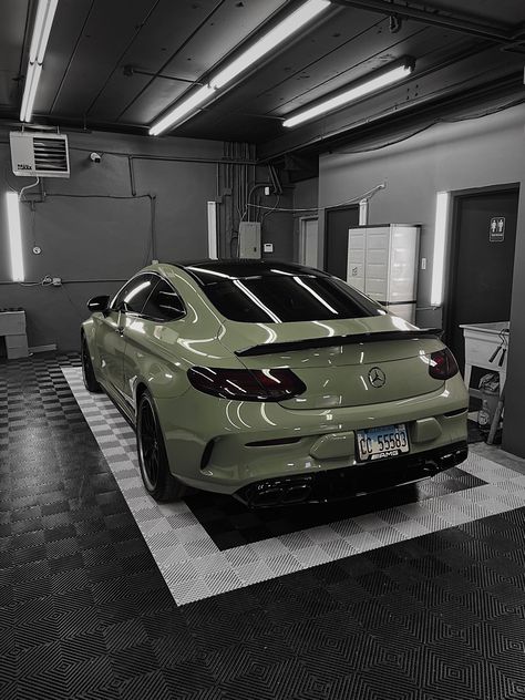 AMG C63s wrapped in Inozetek Khaki Green by Underwrap Chicago Benz Amg Gt 63s, Mercedes Benz Amg Gt 63s, Driving Mercedes, Amg C63s, C63s Amg, Benz Suv, Bf Bf, C 63 Amg, Amg Car