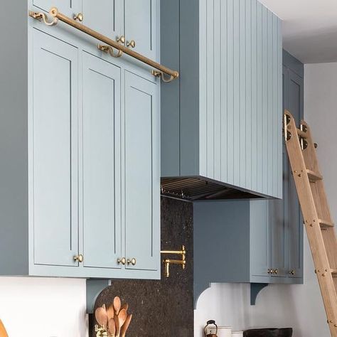 Amber Lewis on Instagram: "Library ladders in kitchens, are what dreams are made of. This modern traditional shallow shaker cabinet door style with the furniture details make me quite happy!! It’s kinda our signature go to look in the cabinet design game. Thanks @pottermallis for making it happen, and getting the vibe so well! // #clientnoshowymybungalowy 📷 @jess_isaac //" Shaker Cabinet Door Styles, Library Ladders, Shaker Cabinet Doors, Cabinet Door Style, Library Ladder, Inside House, Cabinet Door Styles, Amber Lewis, The Cabinet