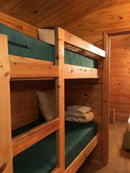 Camping Cabin Interior, Camp Cabin Interior, Bunk Bed Aesthetic, Summer Camp Cabin, Bunk Beds Cabin, Campsite Ideas, Cabin Bunk Beds, Midnight Swim, Camp Decor