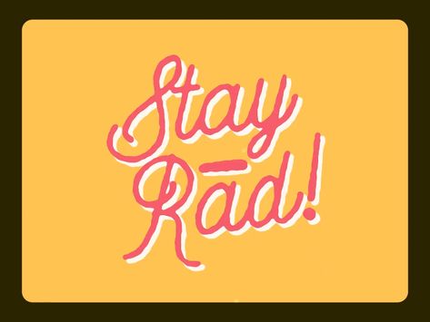 Stay Rad, Synthwave Typography, Creative Professional, Typography, Neon Signs, Neon