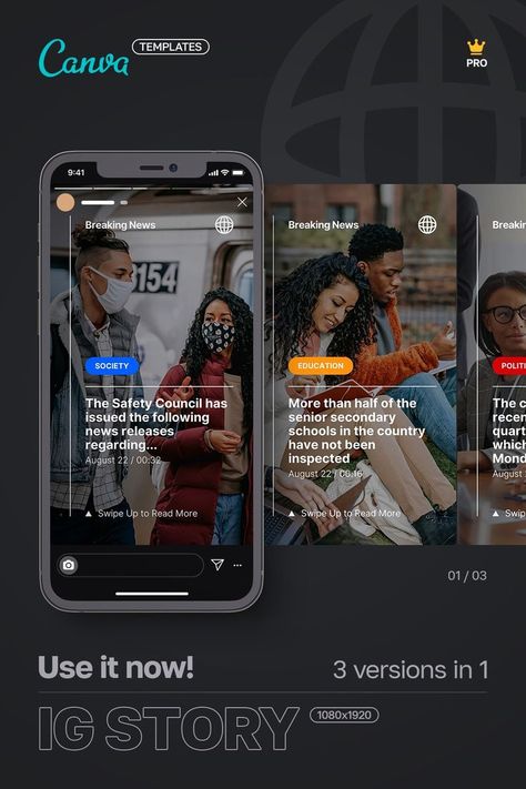 ✍️ Doing content marketing? Do you run a social media newspaper, magazine or blog?
To save time and increase your posting frequency, you just need to use ready-made templates. The advantage of these templates is that you spend a minimum of your time and get an impressive result! 
👌 CANVA PRO's easy-to-edit Instagram templates will handle your needs.
These templates are available in 3 doctypes: • Instagram post & story • Facebook post Story Facebook, Canva Template Instagram, Newspaper Magazine, News Article, Template Instagram, Instagram Story Template, Facebook Posts, Story Template, Post Design