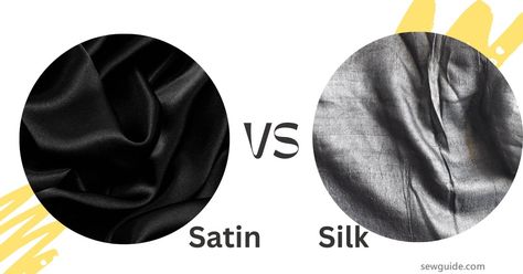 Silk Vs. Satin - SewGuide Silk Vs Satin, Types Of Silk Fabric, Types Of Fibres, Types Of Weaving, Silk Satin Fabric, Duchess Satin, Dressmaking Fabric, Types Of Yarn, Silk Yarn