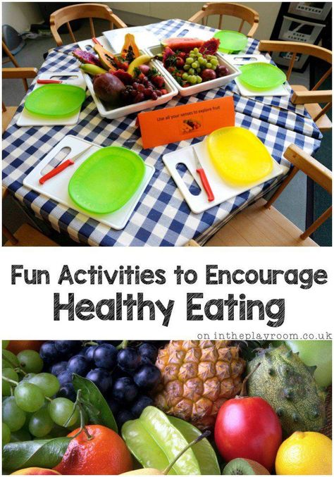 Fun activities to encourage healthy eating. This post shares a few simple games to play with fruit and vegetables and ways to explore healthy food with young children Healthy Food Activity, Healthy Eating Activities, Vegetables Activities, Olivers Vegetables, Eating Games, Healthy Food Activities, Nutrition Activities, Food Activities, Healthy Eating For Kids