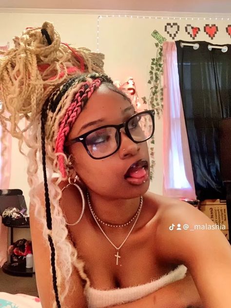 Y2k Braids, Cute Box Braids, Quick Natural Hair Styles, Cute Braided Hairstyles, Cute Box Braids Hairstyles, Quick Braided Hairstyles, Protective Hairstyles Braids, Braided Hairstyles For Teens, Hairdos For Curly Hair