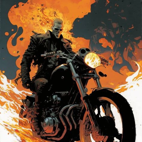 Ironman Art, Rider Aesthetic, Marvel Ghost Rider, Ghost Raider, Marvel Ghost, Ghost Rider Pictures, Ghost Rider Wallpaper, Johnny Blaze, Marvel Characters Art