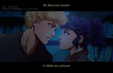 snacc-noir on Instagram: “(swipe…) Adrienette enemy AU! Scene from chapter 13 - theyre so hopeless I know (fic link in bio) - Au where Ladynoir are in love and…” Mlb Fan Art, Marinette Et Adrien, Adrian And Marinette, Fake Relationship, Miraculous Ladybug Fanfiction, Marinette And Adrien, Miraculous Ladybug Fan Art, Miraculous Ladybug Funny, Ladybug Comics