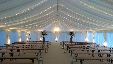 Marquee Draping, Wedding Aisles, Rainbow Curtains, Wedding Marquee, Candle Table Decorations, Marquee Hire, Led Curtain Lights, Wedding Aisle Decorations, Marquee Lights