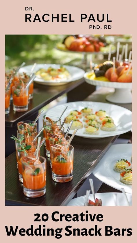 Setting up a snack bar at a wedding party is a unique way of keeping your guests filled while waiting for the ceremony or the reception to start (and it also gives them the ability to snack through the whole day). Wedding food stations are overall a very popular way to serve food to your guests. The options and themes are endless, but I’m sharing a round-up of the best wedding snack bars that will make a lasting impression on your guests. Take a look at them now! Engagement Party Snacks, Snack Bar Wedding, Wedding Snack Bar Ideas, Reception Food Station, Wedding Reception Food Stations, Snack Bar Ideas, Wedding Snack Bar, Yogurt Parfait Bar, Grilled Cheese Bar