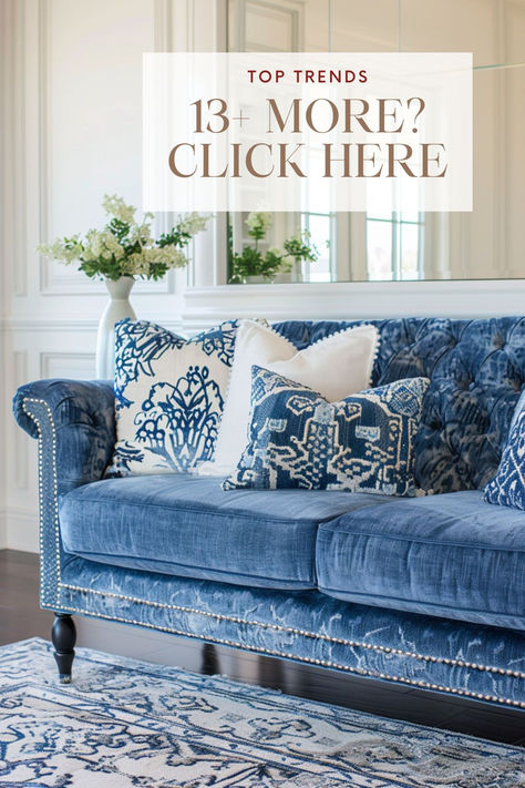 Explore these 15 stunning sofa ideas that will elevate your space with both comfort and style. From sleek modern designs to timeless classics, there's something for every taste. Click now to discover the perfect sofa inspiration to enhance your living room and create a welcoming atmosphere. Don't miss out on these inspiring ideas! #SofaIdeas #LivingRoomInspiration Navy Blue Decor Living Room, Colorful Dining Room Chairs, Navy Sofa Living Room, Stunning Sofa, Navy Sofa, Navy Blue Decor, House Improvement, Beach House Living Room, Blue Living Room Decor