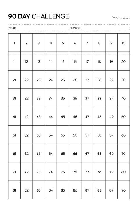 #Goal_Tracker_Printable #Challenge_Template #Progress_Tracker #Printable_Tracker Printable Habit Tracker, Bulletin Journal, Printable Tracker, Track Your Progress, 90 Day Challenge, Goal Setting Worksheet, Printable Planner Pages, Goal Tracker, Digital Planning