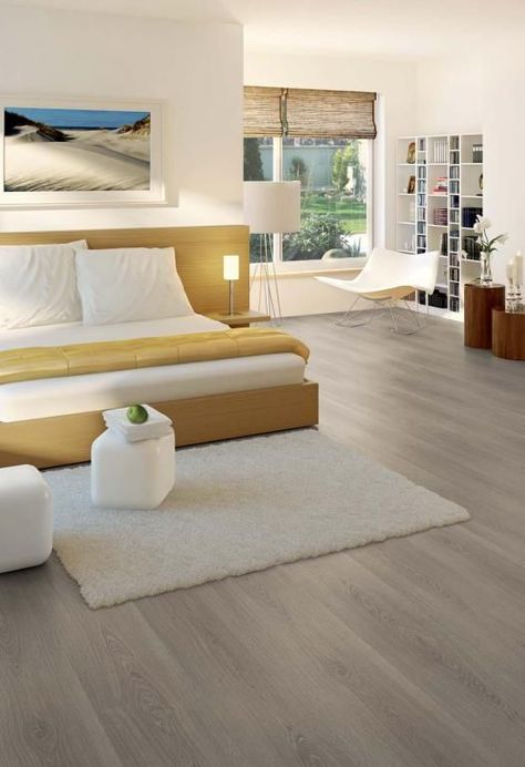 White Oak Laminate Flooring, Painting Laminate Floors, Herringbone Laminate Flooring, White Laminate Flooring, Grey Laminate Flooring, Design Ložnic, Hardwood Floor Colors, Oak Laminate Flooring, Oak Laminate