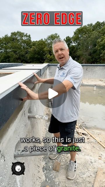 Prestige Pool and Patio | North Texas on Instagram: "Zero Edge Pool 💦 | Granite Overflow Feature! 🔧

Dive into the world of innovative pool design with a granite overflow system. Instead of traditional waterline tiles, we’ve mounted granite to the wall, creating a stunning visual effect. Watch as water fills to the brim, cascades over the granite, and flows into a trough surrounding the pool. 🌊

With a smart plumbing system, the excess water is recycled back into the pool, creating a mesmerizing overflow effect. Join us as we demonstrate how this setup works and learn how you can implement it in your own pool upgrade project! 💧

DREAM IT, BUILD IT, LIVE IT

Prestige Pool and Patio
www.PrestigePP.com/estimate
☎️ 469-644-7665
📧 info@prestigepp.com

#PoolDesign #DIY #Howto #BTS #construc Narrow Pool Designs, Pool Water Feature Ideas, Pool Remodel Ideas, Patio Ideas With Pool, Zero Edge Pool, Swimming Pool Plumbing, Waterline Pool Tile, Waterline Tile, Overflow Pool