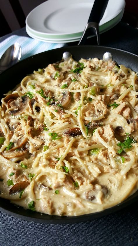 Tuna Palmini Noodle Casserole | Keto | Low Carb | Gluten Free Low Carb Tuna Casserole, Healthy Pasta Alternatives, Casserole Keto, Tuna Casserole Recipes, Pasta Alternative, Tuna Casserole, Lean And Green Meals, Low Carb Pasta, Noodle Casserole