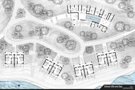 Resort Bungalow Design, Beach Resort Architecture Plan, Mountain Hotel Architecture Plan, Resort Master Plan Architecture, Villa Hotel Design, Beach Resort Design Concept, Villa Resort Design Plan, Resort Design Plan Architecture, Bungalow Resort Design