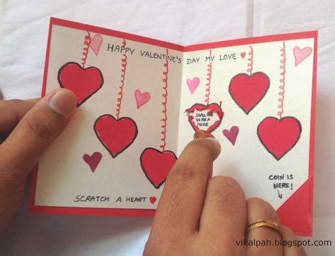 Diy Scratch Off Valentine Cards, Diy Scratch Off Cards Boyfriend, Diy Vday Cards, Scratch Off Valentine Cards, Diy Valentines Cards For Boyfriend, Diy Scratch Off Cards, Diy Valentines Gifts For Boyfriend, Valentine Cards For Boyfriend, Easy Valentine Cards