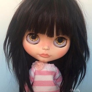 Bythle Doll, Blythe Bebek, Blonde Hair Green Eyes, Big Eyes Doll, Living Dolls, Paper Flower Tutorial, Pretty Dolls, Flower Tutorial, Blythe Doll