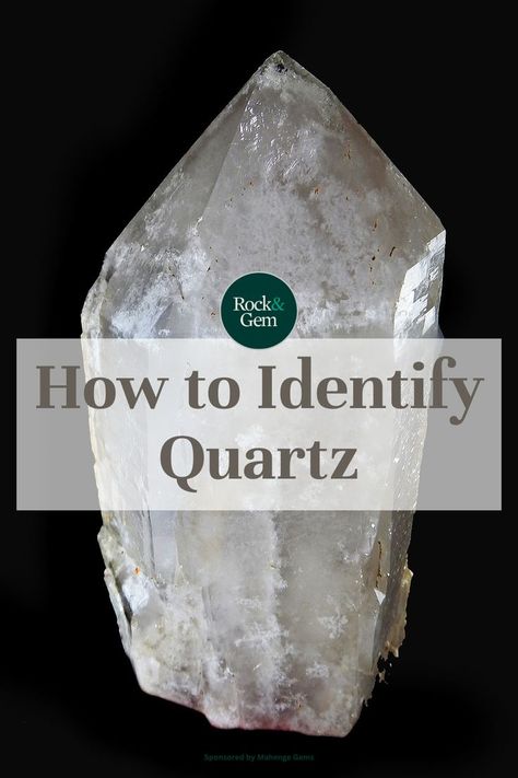 Knowing how to identify quartz is extremely important when looking to add a variety of quartz to your collection. Here is a helpful guide to identifying quartz! 🧐💎 #QuartzIdentification #CrystalWisdom How To Identify Rocks, Quartz Rock, Quartz Jewelry, Rock Hounding, Rocks And Gems, Rock Crystal, Crystal Gems, Rocks And Minerals, Stone Jewelry