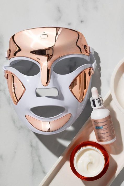 9 Best LED Face Masks To Supercharge Your Skincare Routine | British Vogue Mask Photoshoot, Dennis Gross, Mask Aesthetic, Led Face Mask, Dr Dennis Gross, Led Therapy, Led Mask, Face Acne, Clearer Skin