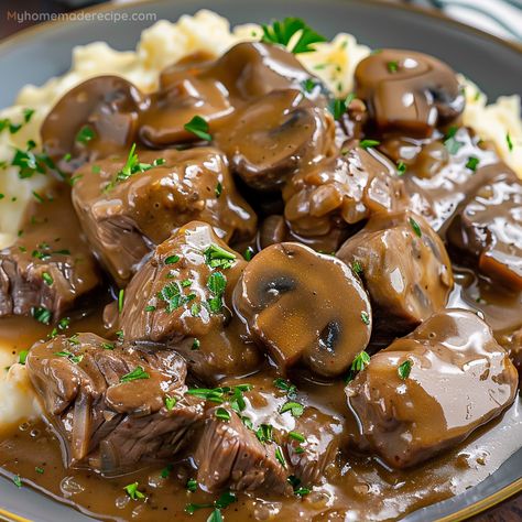 Crockpot Recipes Beef Tips, Beef Tips And Gravy Recipe, Tender Beef Tips, Beef Gravy Recipe, Beef Tips And Gravy, Beef Steak Recipes, Beef Gravy, Winter Dinner Recipes, Crockpot Recipes Beef