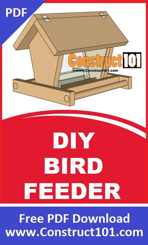 Build A Bird Feeder, Large Bird Feeders, Backyard Birds Watching, Bird House Plans Free, Backyard Birds Feeders, Wood Bird Feeder, Bird Feeder Plans, Diy Wood Plans, Outdoor Wood Projects