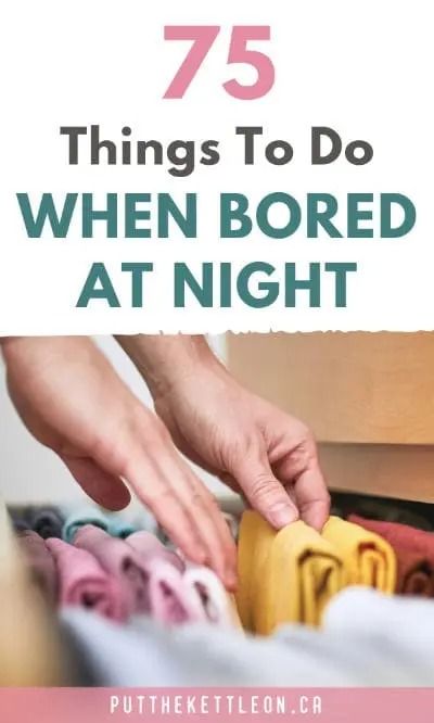 75 Things To Do When Bored At Night - Whether you're alone, with friends, at home or outside you can use this fun list of things to do when bored. Get productive, be creative, and have fun! Lots of ideas for adults, kids and teens. Which activity will you try? (intentional living, evening routines) Things To Fo, Adult Activities, Get Productive, Friends At Home, Evening Routines, Fun List, Bored At Home, Things To Do Alone, What To Do When Bored