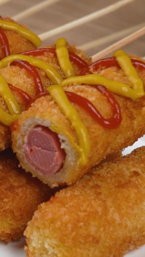 Hot Dogs Recipes, Catering Ideas Food, Hot Dog Recipes, Deli Food, Videos Cooking, Food Vids, Easy Baking Recipes Desserts, Indian Snack Recipes, Fair Food Recipes