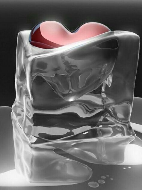 Don't let LOVE be cold as Ice Heart Of Ice, Ice Heart, Frozen Heart, Image 3d, 3d Heart, Clothes Pin Crafts, Wallpapers Iphone, Heart Melting, Heart Wallpaper