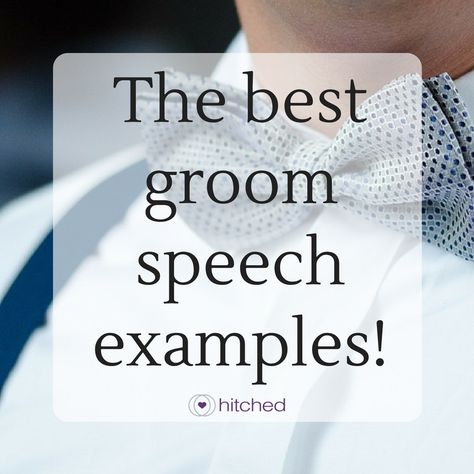 The best groom speech examples! Groom Speech Examples, Speech Examples, Wedding Toast Samples, Best Man Wedding Speeches, Best Wedding Speeches, Groom's Speech, Maid Of Honor Speech, Best Man Wedding, Best Man Speech