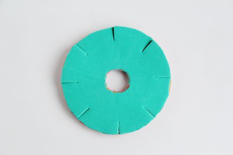 How to Make a Kumihimo Disk | Fall For DIY Kumihimo Disk Diy, Kumihimo Diy, Kumihimo Disk, Foam Glue, Kumihimo Braiding, Scissors Crafts, Kumihimo Patterns, Craft Knife, Foam Sheets