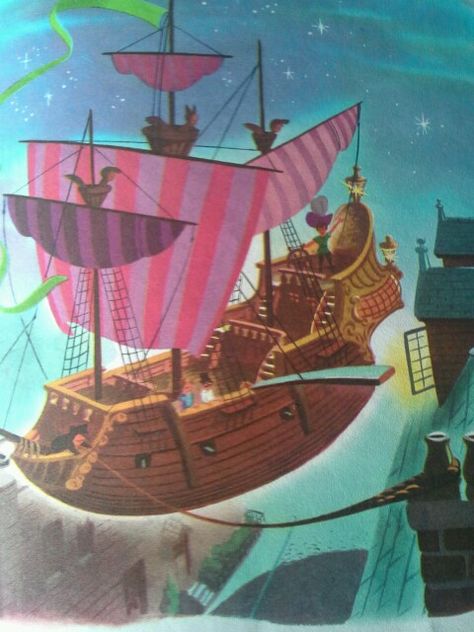 :) Old Disney, Disney Concept Art, Childrens Art Wall, Vintage Disney Art, Pirate Art, Storybook Art, Disney Fairy, Space Pirate, Jolly Roger