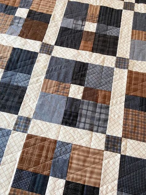 Flannel Quilt Patterns, Flannel Quilts, Scrappy Quilt Patterns, Fat Quarter Quilt, Plaid Quilt, Scrap Quilt Patterns, Denim Quilt, Man Quilt, Lap Quilts