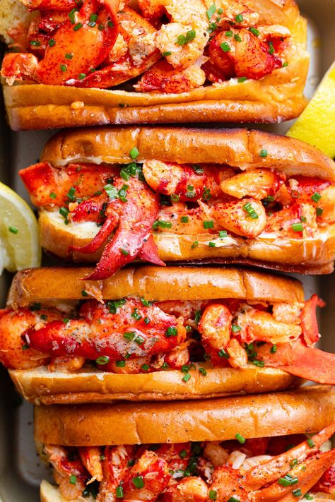 Best-Ever Warm Buttery Lobster Rolls (With Mayo, Too!) Lobster Sandwich, Lobster Roll Recipes, Frozen Lobster, Best Lobster Roll, Lobster Dishes, Brioche Rolls, Lobster Salad, Frozen Seafood, Lobster Recipes