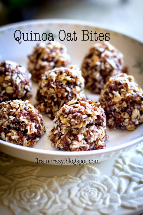 Quinoa Baked Goods, Golf Snacks, Power Bites, Oat Bites, Gf Ideas, Paleo Ideas, Clean Treats, Quinoa Bites, Dessert Squares