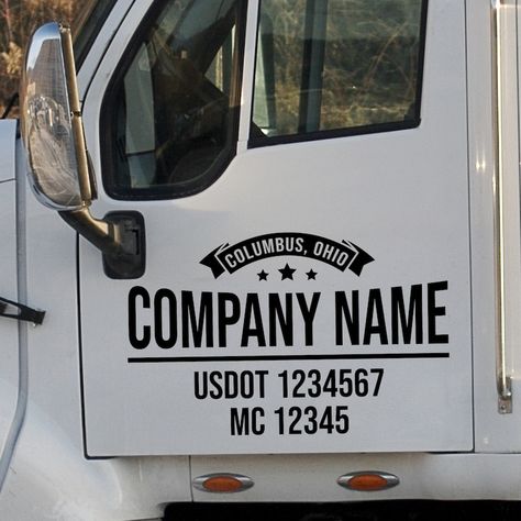 Custom USDOT Trucking Lettering Decal USDOT MC Number Company Logo Weatherproof Permanent Truck 18-wheeler Van Truck Decal Custom Logo - Etsy Man Truck Logo, Trucking Logo Design Ideas, Trucking Business Logo, Trucking Company Logo, Trucking Dispatch Business, Truck Group Stickers, Trucks For Sell, Handsome Italian Men, Truck Names