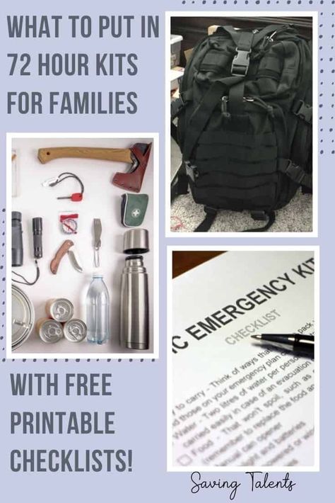 Here's how to make a 72 hour kit and bug out bag for your family, especially if you have young kids. Emergency preparedness is important! Bugout Bag List For Family, Bug Out Bag List Family, Go Bag List Emergency Kits Families, Bug Out Bag For Kids, Family Emergency Go Bag, 72 Hours, Paper Binder, 72 Hour Kits, Bug Out Bag