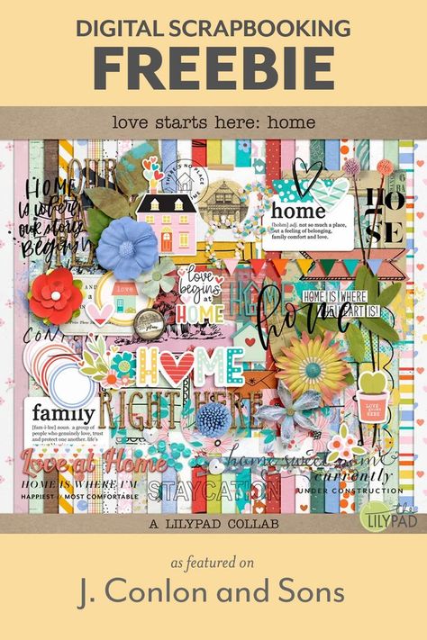 Free Digital Scrapbooking Elements, Organizing Recipes, Love Themes, Home Printables, Free Digital Scrapbooking Kits, Digi Scrap Freebies, Scrap Paper Crafts, Scrapbook Fonts, Boy Scrapbook Layouts