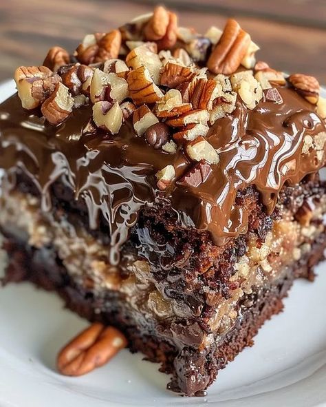 Indulge in our German Chocolate Poke Cake recipe. This rich, moist cake is filled with sweet surprises. Perfect for every celebration! Avani Recipes, German Chocolate Poke Cake, Optimal Recipes, German Chocolate Cake Mix, Chocolate Poke Cake, Cheap Recipes, Poke Cake Recipes, Poke Cakes, German Chocolate Cake