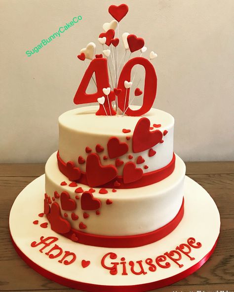 40 Year Anniversary Cake, Ruby Wedding Cakes 40th Anniversary, Ruby Wedding Anniversary Cake 40 Years, Ruby Anniversary Cake, Ruby Wedding Anniversary Cake, 40th Anniversary Cake, Ruby Wedding Cake, 40th Wedding Anniversary Cake, Diamond Wedding Cakes