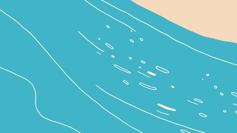 Water Animation, Ted Ed, Illustration Prompts, Adobe Animate, Anime Summer, Wave Illustration, Animation Illustration, Simple Character, Motion Graphics Inspiration