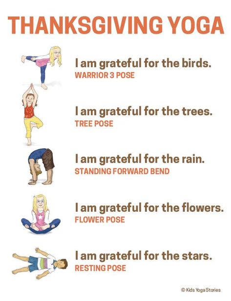 Thanksgiving Yoga, Preschool Yoga, Kids Yoga Classes, Childrens Yoga, Yoga Story, Kids Yoga Poses, Thanksgiving Preschool, Yoga Lessons, Yoga Video