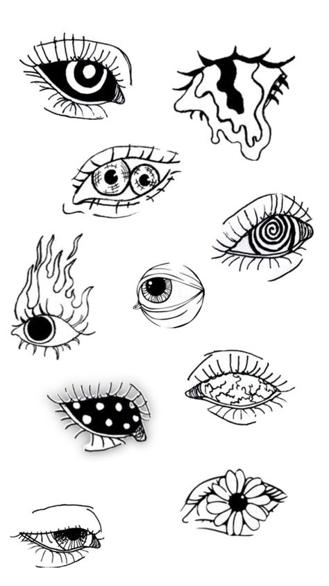 Eyeball Drawing, Wrist Tattoo Designs, Wrist Tattoo Ideas, Eyeball Art, Trippy Drawings, Spooky Tattoos, 얼굴 그리기, Famous Artwork, Art Tools Drawing