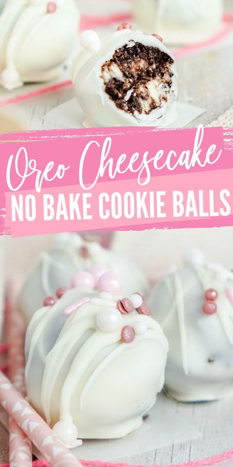 No Bake Cookie Balls, Oreo Cheesecake Balls, Cheesecake Balls, Oreo Cookie Balls, No Bake Cookie, Cake Ball Recipes, No Bake Oreo Cheesecake, Cookie Balls, Best Holiday Cookies